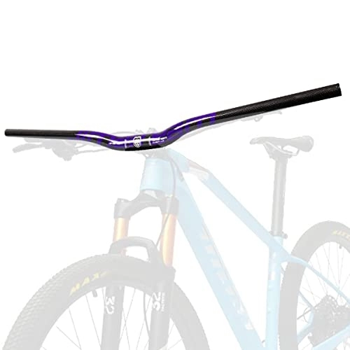 Manillares de bicicleta de montaña : DFNBVDRR Manillar Riser Bicicleta De Montaña 31.8mm Length 580 / 600 / 620 / 640 / 660 / 680 / 700 / 720 / 740 / 760mm Barra Extra Larga Manillar Fibra Carbono Forma Golondrina (Color : Purple, Size : 620mm)