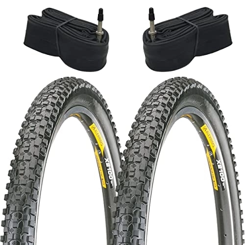 Neumáticos de bicicleta de montaña : 2 Cubiertas Kenda Bicicleta MTB 29x2.10 + 2 cámaras de Aire de 29” FV (válvula Presta-Fina)