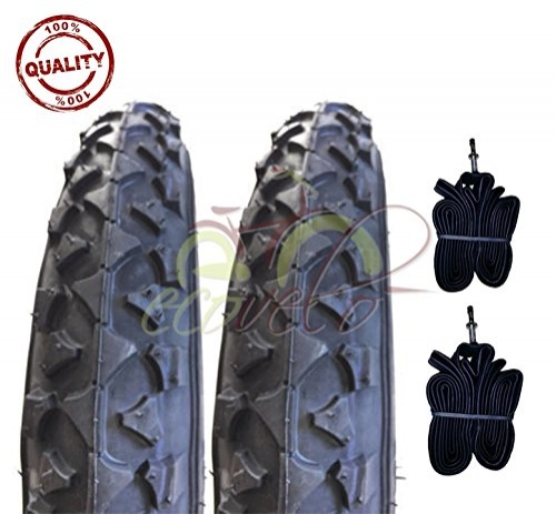 Neumáticos de bicicleta de montaña : 2cuartos + 2neumticos negros para Mountain Bike 14x 1.75(47254)