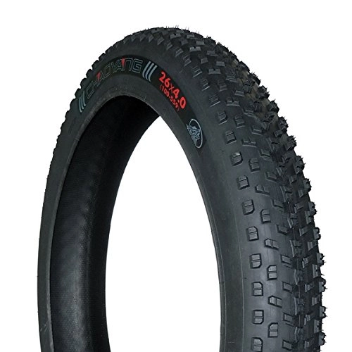 Neumáticos de bicicleta de montaña : Chaoyang - Cubierta de 26 pulgadas x 10 cm, para nieve, 60 tpi, para Fat Bike, rígida, negra, ultra ligera
