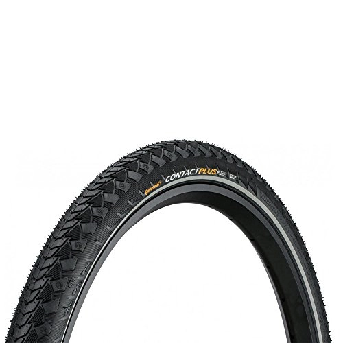Neumáticos de bicicleta de montaña : Continental Negro Cubierta Contact Plus Reflex 26x1.75 rígida 47-559, Unisex Adulto, Size 26 x 1.75