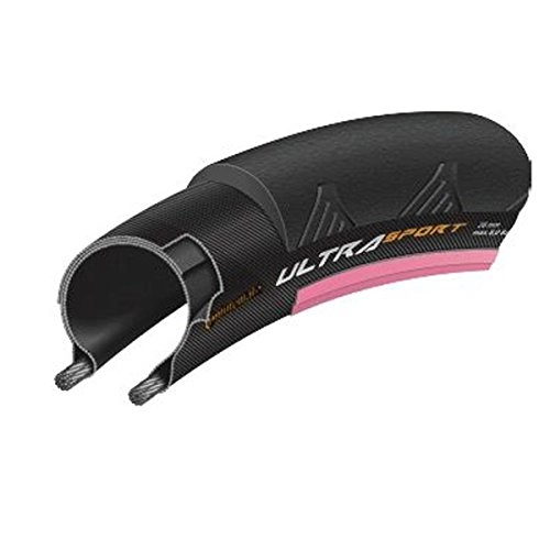 Neumáticos de bicicleta de montaña : Continental Unisex Ultra Sport II Plegable Neumáticos, Unisex, Ultra Sport II faltbar, Negro / Rosa