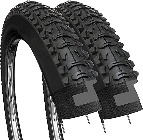 Neumáticos de bicicleta de montaña : Cylficl Par MTB Mountain Hybrid Bike Bicicletas Neumáticos Plegables 26 x 1.95