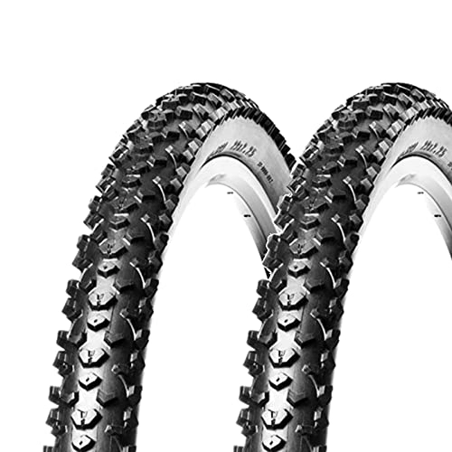 Neumáticos de bicicleta de montaña : Ecovelò Neumáticos tacosados 29 x 2, 25 (57-622) MTB 29" 2, Adultos Unisex, Negro, Talla única
