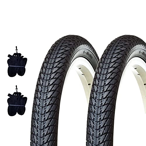 Neumáticos de bicicleta de montaña : Ecovelò stradale 2 neumáticos de 16 x 1, 75 cm para Bicicleta de niño, Unisex Adulto, Negro, 16 X 1.75 (47-305)