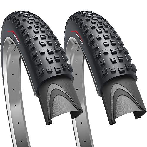 Neumáticos de bicicleta de montaña : Fincci Par 27.5 x 2.35 Pulgados 60-584 Plegable Cubiertas para MTB Montaña Fuera del Camino Hibrida Bici Bicicleta (Paquete de 2)