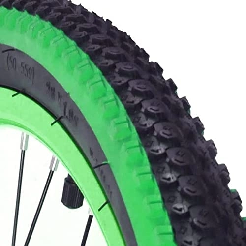 Neumáticos de bicicleta de montaña : GAOLE 26 * 1.95 neumático de Goma de Poliuretano 26x1.95 Montaña Bici del Camino de neumáticos Ruedas de Bicicleta de Ciclo de Piezas ultraligeros Duradero (Color : Green)