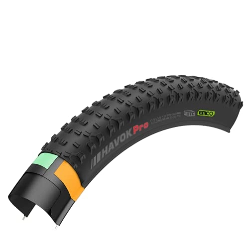 Neumáticos de bicicleta de montaña : Kenda - Havok Pro - Neumático para Bicicletas de Montaña Eléctricas - Tubeless - Medida: 27, 5"x 3.00 - TPI 120 - Carcasa Electric Mountain Casing - Compuesto DTC - Color Negro