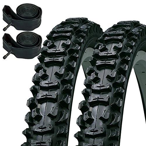 Neumáticos de bicicleta de montaña : KENDA Smoke-Neumticos de 26"x 1, 95para Bicicleta de montaña y Schrader Tubos Interiores (par)
