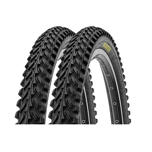 Neumáticos de bicicleta de montaña : P4B | 2 neumáticos de bicicleta de 26 pulgadas | muy buen agarre en todas las situaciones | 26 x 2, 10 | 54-559 | para bicicleta de montaña | cubierta de bicicleta | en negro