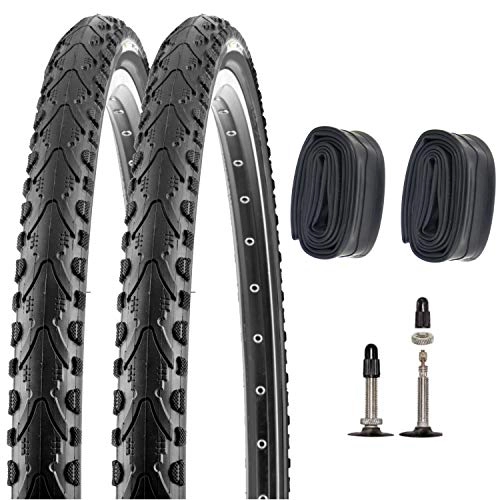 Neumáticos de bicicleta de montaña : P4B | 2 neumáticos para bicicleta de 26 pulgadas con cámaras SV (47-559) | 26 x 1, 75 | con protección antipinchazos K-Shield para una conducción duradera y menos daños en los neumáticos.