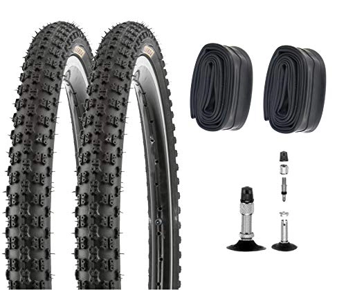 Neumáticos de bicicleta de montaña : P4B Neumáticos para bicicleta de 20 pulgadas 57-406 (20 x 2.125) para bicicleta de montaña y BMX, en negro (B) 2 neumáticos con cámaras DV.