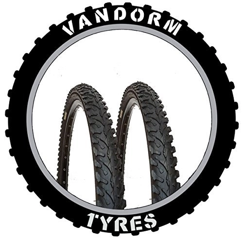 Neumáticos de bicicleta de montaña : Par Vandorm 26 "Off Road Tire Hard Track 26" x 1.95 "Neumáticos de ciclo de bicicleta con perillas
