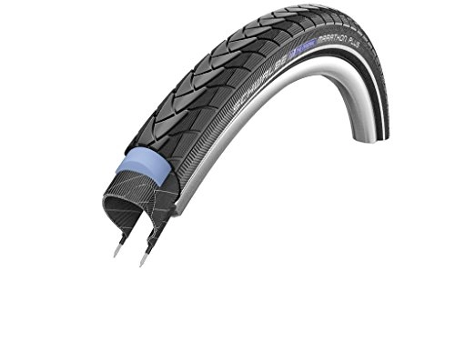 Neumáticos de bicicleta de montaña : Schwalbe Marathon Plus SmartGuard Endurance - Cubierta de bicicleta (406 mm, 20", con revestimiento interior de alambre) negro negro Talla:47 / 406