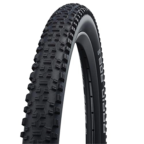 Neumáticos de bicicleta de montaña : Schwalbe Rapid Rob Cubierta para Bicicleta de montaña, 27.5x2.25, Unisex, Negro