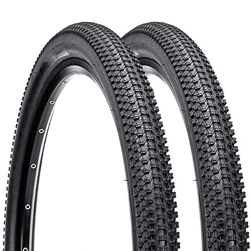 Neumáticos de bicicleta de montaña : SUSHOP 26 X 1.95 Mountain Bike Protection Neumático para Bicicleta De Montaña, Color Negro, Sin Tubo, Plegable, MTB Performance Tire (Paquete De 2)
