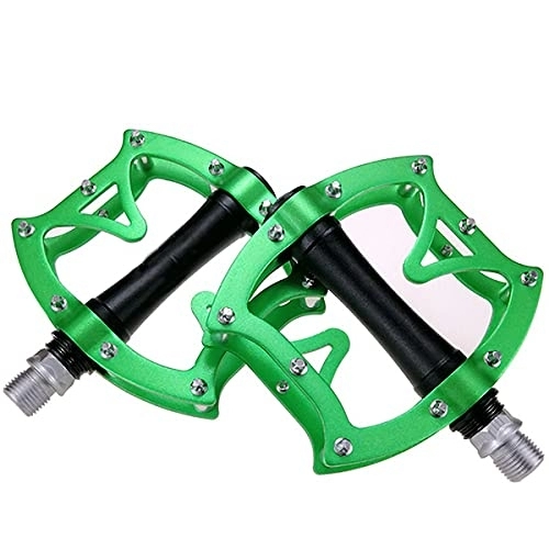 Pedales de bicicleta de montaña : Aanlun Bike Pedal with 4 Specifications of Pedals Are Stable and Firm, Suitable for Mountain Bikes and Road Bikes, Pink (Color : Green)
