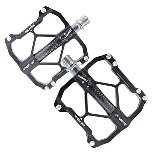 Pedales de bicicleta de montaña : Abaodam 1Pair Pedal de aleación de aluminio con rodamiento de bicicleta de montaña Pedal pieza de repuesto (negro)