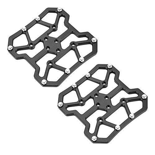 Pedales de bicicleta de montaña : Adaptadores de plataforma de pedal sin clip universal de aleación de aluminio de 1 par para SPD(Negro)