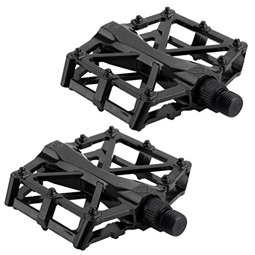 Pedales de bicicleta de montaña : CLISPEED Pedales de Plataforma de Bicicleta 2Pcs Pedales de Bicicleta de Montaña Pedal Antideslizante para Reemplazo de Piezas de Bicicleta (Negro)