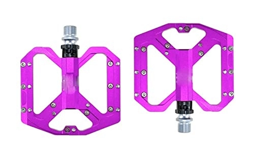 Pedales de bicicleta de montaña : FIVENUM Pedales de Bicicleta de montaña Ultra de pies Planos MTB CNC Aleación de Aluminio Sellado 3 rodamiento Antiskid for Bicicleta de Bicicleta Piezas de Bicicleta (Color : Purple)