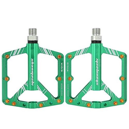 Pedales de bicicleta de montaña : Pedal de Bicicleta, 7 Colores Disponibles Aleación de Aluminio Ultraligero Mountain Road Pedal de Bicicleta Reemplazo del Equipo de Ciclismo(Verde)