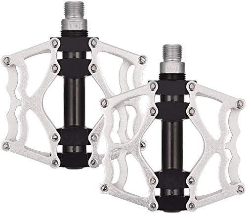 Pedales de bicicleta de montaña : Pedales De Aluminio Ultraligeros para Bicicleta MTB BMX, 2 Unidades (Izquierdo Y Derecho), Eje De 9 / 16", Pedales con Plataforma