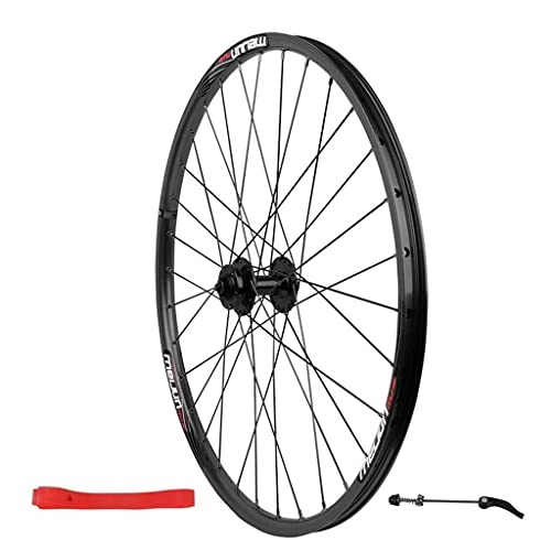 Ruedas de bicicleta de montaña : AINUO - Ruedas delanteras para bicicleta de montaña de 26 pulgadas, llanta de aleación de doble pared, freno de disco de liberación rápida, 951 g, 32 agujeros (color negro)