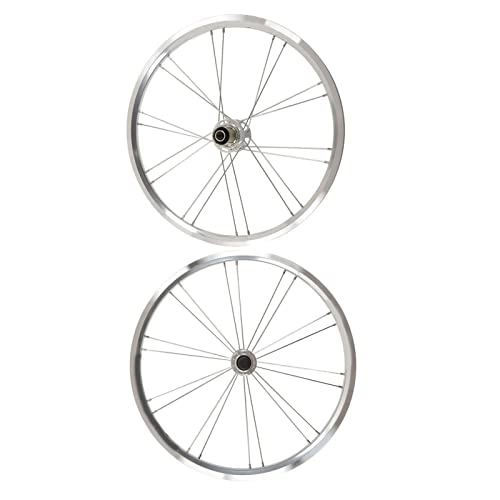 Ruedas de bicicleta de montaña : Changor Juego de ruedas para bicicleta de montaña de 20 pulgadas, aleación de aluminio con pincho de liberación rápida para una conducción estable
