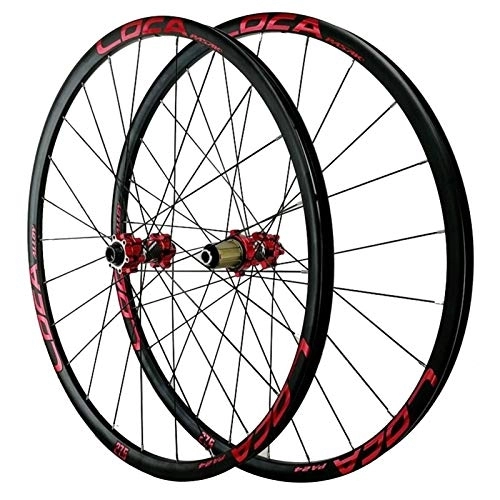 Ruedas de bicicleta de montaña : Ciclismo Wheels 26 / 27.5 / 29in (700C), Volante Inercia de 12 Velocidades Freno Disco Juego de Ruedas de Bicicleta Montaña 15×100MM-12×142MM (Color : Red, Size : 27.5inch)