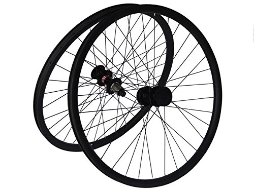 Ruedas de bicicleta de montaña : flyxii Mat Full carbone 650B VTT pneu de vlo Roues 69, 8cm Jante Roue 22mm rayon Hub