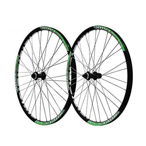 Ruedas de bicicleta de montaña : Juego de Ruedas para Bicicleta de montaña 27, 5 Freno de Disco de liberación rápida Neumáticos de llanta de aleación de Doble Pared 1, 5-2, 1 "7 8 9 velocidades 32 Orificios (Color: A) (C)