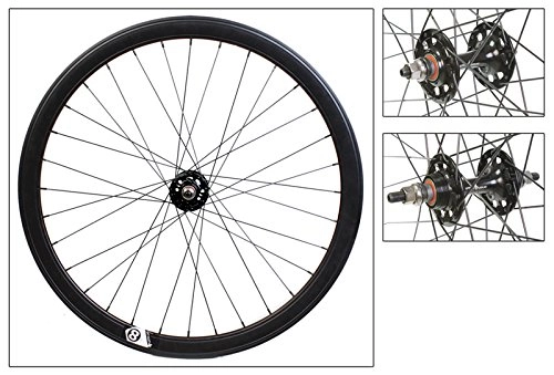 Ruedas de bicicleta de montaña : Origin8 700C Fixie - Juego de ruedas (ISO dimetro 622), color negro mate MSW