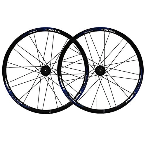 Ruedas de bicicleta de montaña : Ruedas de Bicicleta de montaña de 26 Pulgadas Neumáticos de llanta de aleación de Doble Capa 1.5-2.1 "7 8 9 velocidades Freno de Disco Liberación rápida 24H (Color: A) (E)
