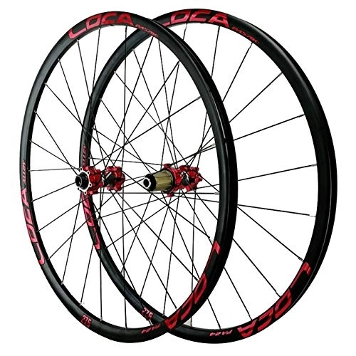 Ruedas de bicicleta de montaña : Ruedas de Ciclismo, aleación de Aluminio de 24 Orificios Volante de 12 velocidades Freno de Disco 26 / 27.5 / 29 Pulgadas (700C) Ruedas de Ciclismo de montaña al Aire Libre (Color: Rojo, Tamaño: 26