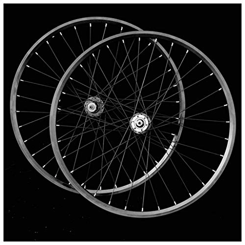 Ruedas de bicicleta de montaña : WYJW Juego de Ruedas de Bicicleta MTB para Bicicleta de montaña, llanta de aleación de Doble Pared, Freno de Disco, 9-11 velocidades, Cubo de Tarjeta de aleación de Aluminio, rodamiento