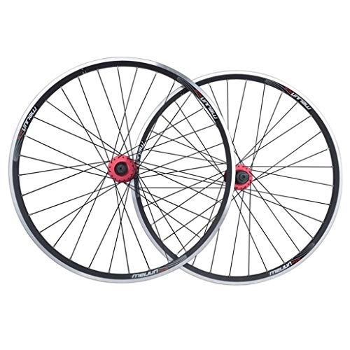 Ruedas de bicicleta de montaña : XYSQ 26 Ruedas De Bicicleta, Ciclismo Wheels Pared Doble MTB V-Brake Híbrido / Bicicleta De Montaña Disco De Agujero 8 9 10 Velocidad (Color : Black, Size : 26inch)