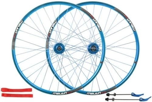 Ruedas de bicicleta de montaña : ZECHAO Juego de ruedas de bicicleta de 26 pulgadas, freno de disco de aleación de aluminio de doble pared de 32H, válvula americana de liberación rápida, rueda de bicicleta de montaña de 7 / 8 / 9 / 10 velo