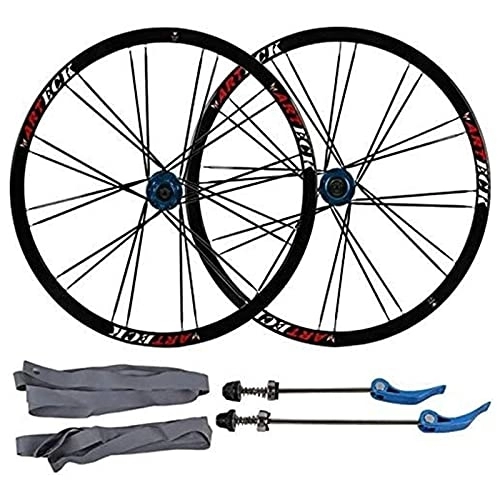Ruedas de bicicleta de montaña : ZECHAO Mountain Bike Wheelset 26 ", 2 4H MTB Bike Doble Wall Rim Reloje de liberación rápida Cojinetes sellados 7 8 9 10 Velocidad Wheelset (Color : Blue)