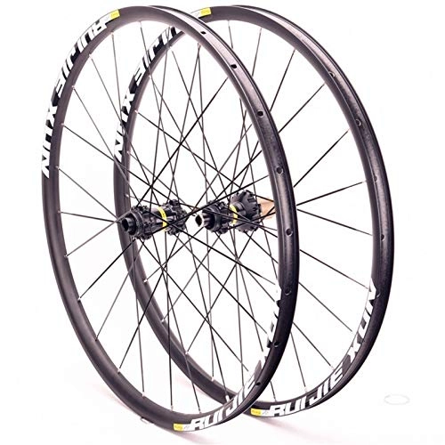 Ruedas de bicicleta de montaña : ZNND 26 / 27.5 / 29 Pulgadas Mountain Bike Wheel Set Disc Freno MTB Ruedas Thru Eje Six Holes 21mm Altura 24 Agujeros (Size : 27.5in)