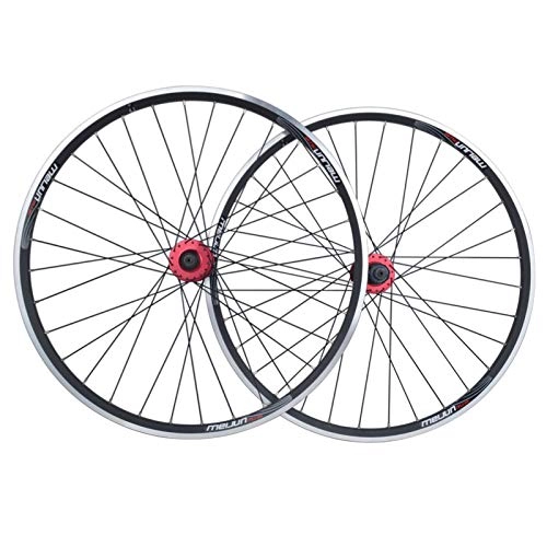 Ruedas de bicicleta de montaña : ZPPZYE Ruedas de Bicicleta MTB 26 Pulgadas, Pared Doble Aleación de Aluminio Ruedas de Ciclismo 32 Hoyos Freno de Disco / V para Velocidad 7 / 8 / 9 / 10 (Color : Black)