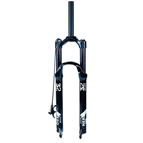 Tenedores de bicicleta de montaña : 26 27.5 29 Pulgadas Horquilla de Bicicleta de montaña 1-1 / 8 Tubo Recto MTB Suspensión de Aire Horquilla Delantera Manual / Bloqueo Remoto QR Viaje 140mm Amortiguador de Aleación de Magnesio (Color : Re