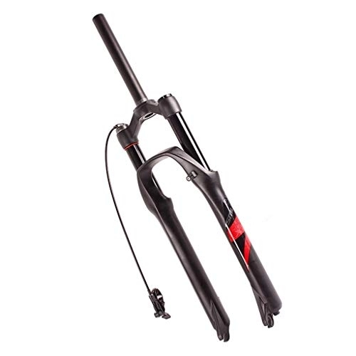 Tenedores de bicicleta de montaña : 26 27.5 29inches MTB Suspension Tenedor de control de aire / alambre bicicleta de montaña tenedor de aleación de aluminio de 140 mm Regulación del rebote punto muerto Función ( Color : Red , Size : 26