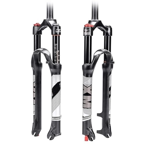 Tenedores de bicicleta de montaña : Aire Horquilla 29 Pulgadas Bicicletas de Montaña, QR 9 Mm Viaje 120 Mm XC Bicicleta Horquilla de Suspensión Amortiguador (Color : Black, Size : 27.5)