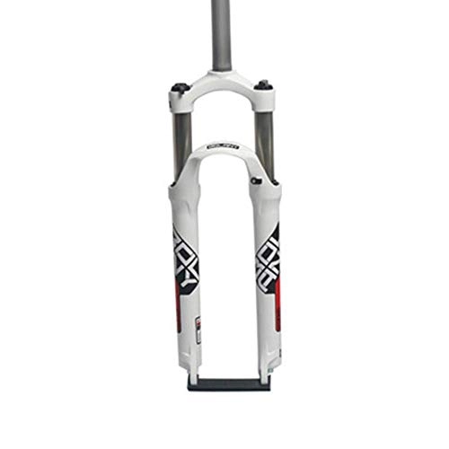 Tenedores de bicicleta de montaña : AISHANG Horquilla MTB para Bicicleta 26 / 27.5 / 29 Pulgadas, Horquilla de suspensión de aleación de Aluminio, Control de Hombro Doble, Amortiguador de Gas, 9 x 100 mm, Recorrido de 105 mm, Tubo de