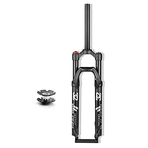 Tenedores de bicicleta de montaña : ALBN Horquilla de Bicicleta MTB 26 / 27, 5 / 29 Pulgadas, Horquillas de suspensión de Aire Recto de aleación de 1-1 / 8 Pulgadas, Accesorios de Bicicleta, Amortiguador con Enchufe expansor