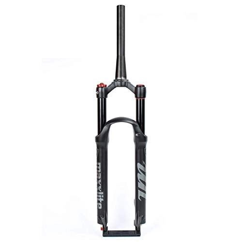 Tenedores de bicicleta de montaña : ALBN Horquillas para Bicicleta Suspensión MTB de 27, 5 / 29 Pulgadas, Horquilla de Aire para Bicicleta Cuesta Abajo Ultraligera de Viaje de 120 mm, 9 mm, Negro