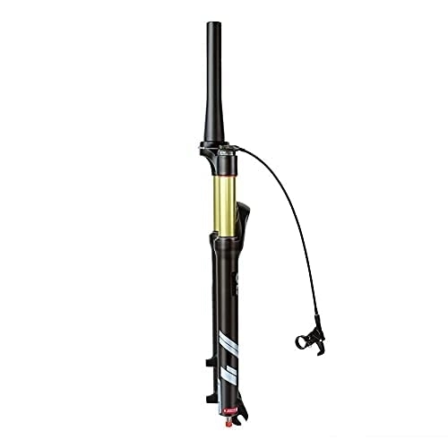 Tenedores de bicicleta de montaña : AWJ Horquilla de Aire, Horquillas de Amortiguador de Bicicleta de 26 / 27, 5 / 29 Pulgadas, Freno de Disco de 140 mm, Ajuste de amortiguación QR de 9 mm, para Bicicleta de montaña
