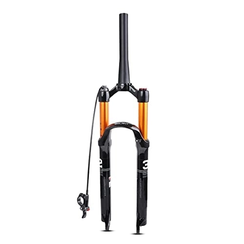 Tenedores de bicicleta de montaña : AWJ Horquilla de suspensión neumática para Bicicleta de montaña, 26 / 27, 5 / 29 Pulgadas, Carrera, Tubo cónico de 120 mm, Bloqueo Remoto QR 9 mm, para Accesorios de Bicicleta