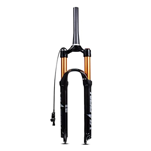 Tenedores de bicicleta de montaña : AWJ Horquilla de suspensión neumática para Bicicleta de montaña, 26 / 27, 5 / 29 Pulgadas, Tubo cónico de 120 mm, Bloqueo Remoto, Freno de Disco, Accesorios para Bicicleta